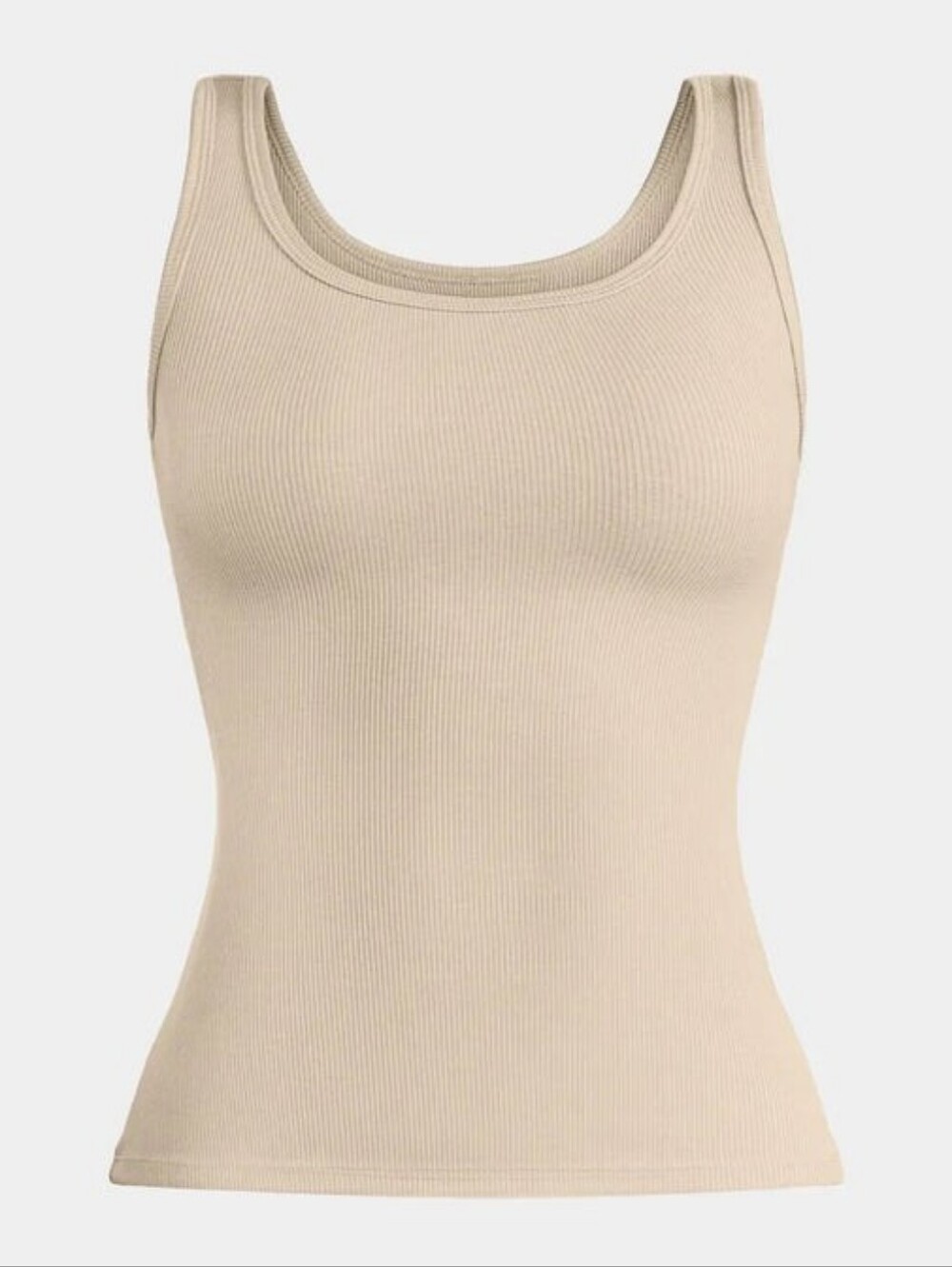 Knix SculptRib Cotton Tank In Fawn